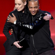 Iggy Azalea and T.I. accept the award for Favorite Rap/Hip-Hop Album for The New Classic at the 2014 American Music Awards at Nokia Theatre L.A. Live Nov. 23, 2014, in Los Angeles.
Kevin Winter/Getty Images